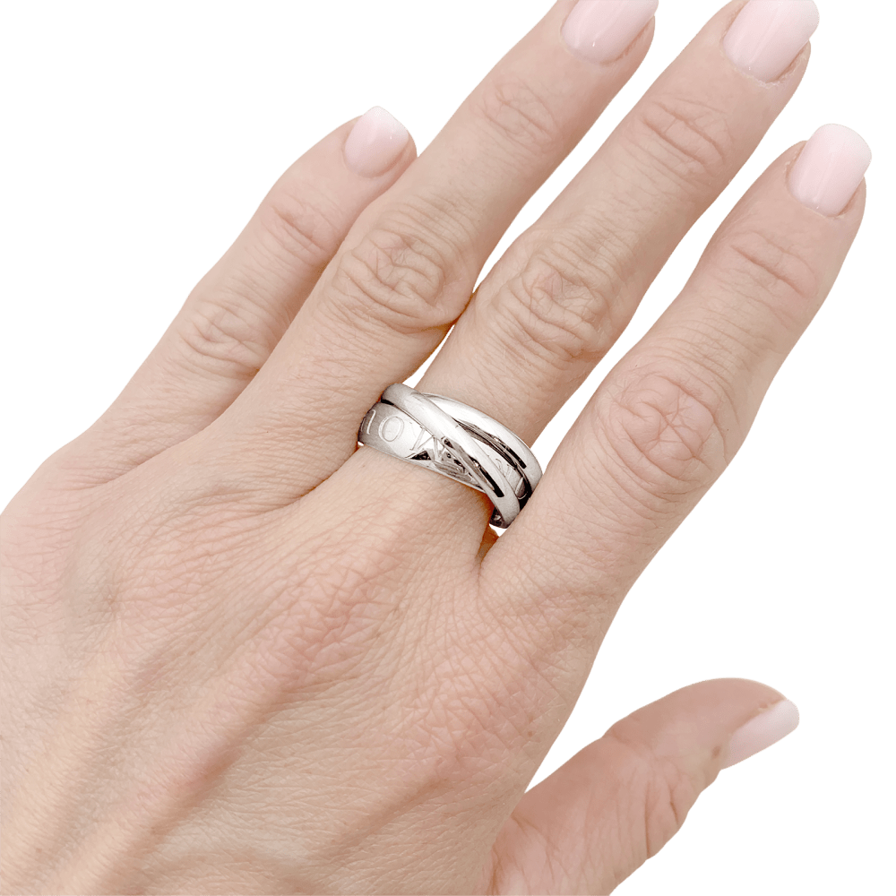 Bague CARTIER "Trinity", or blanc. 6