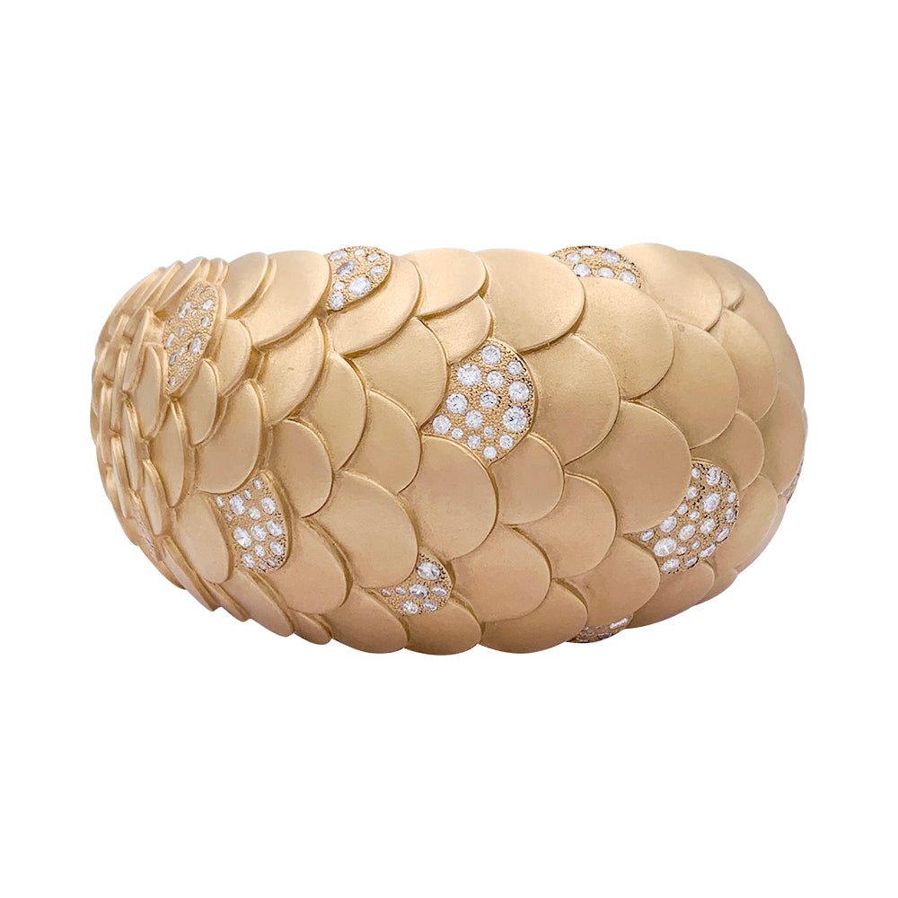 Bracelet Pomellato, "Sirène", or rose, diamants. 1