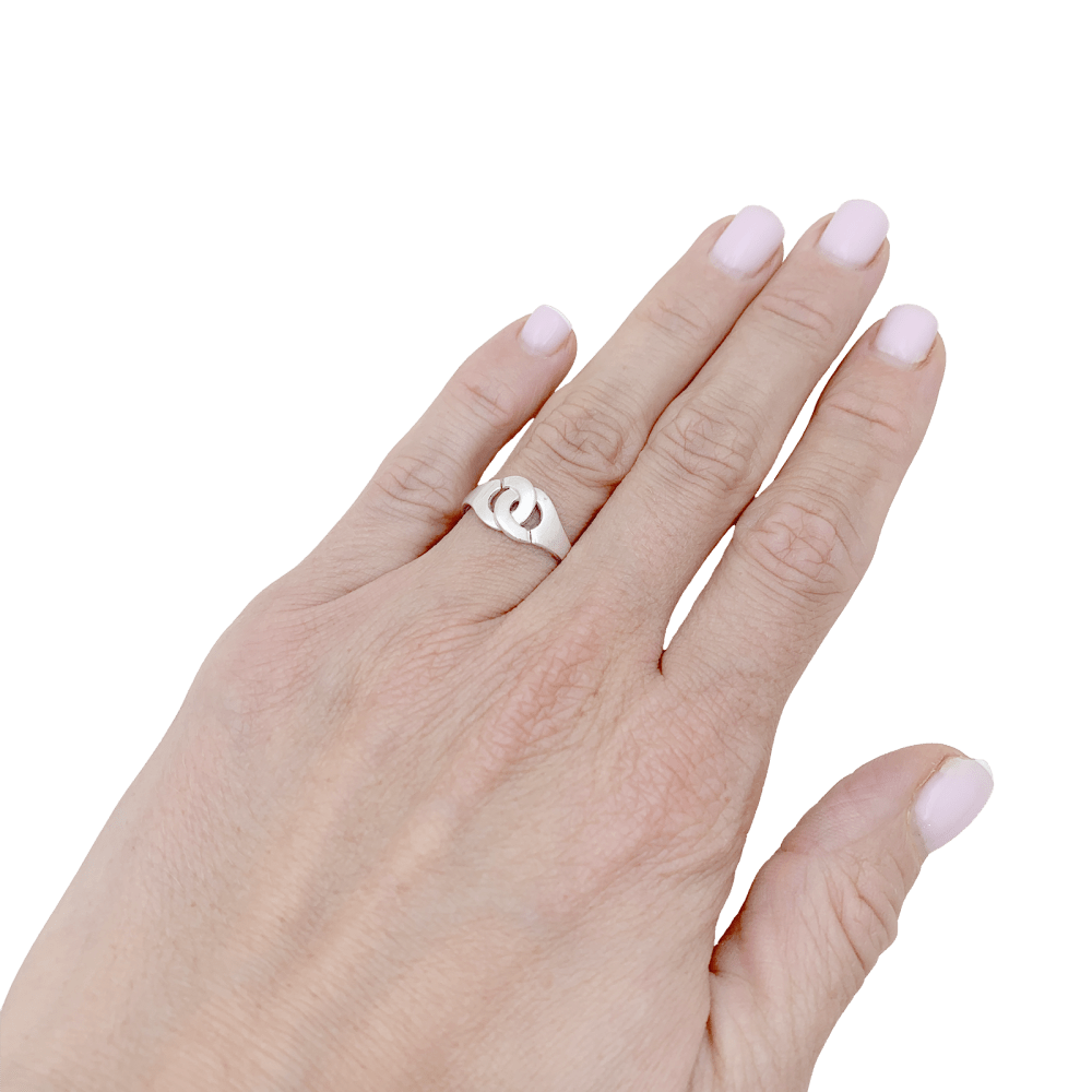 Bague Dinh Van, "Menottes R8", or blanc. 5