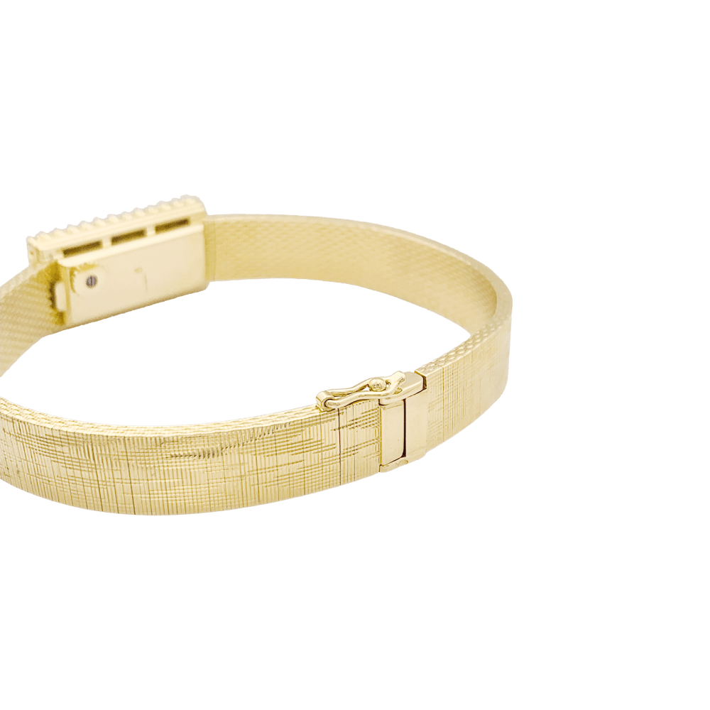 Montre vintage UTI, mouvement Blancpain, or jaune, diamants. 3