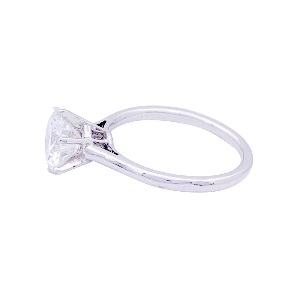 Solitaire platine, diamant 1,71 carat. 4