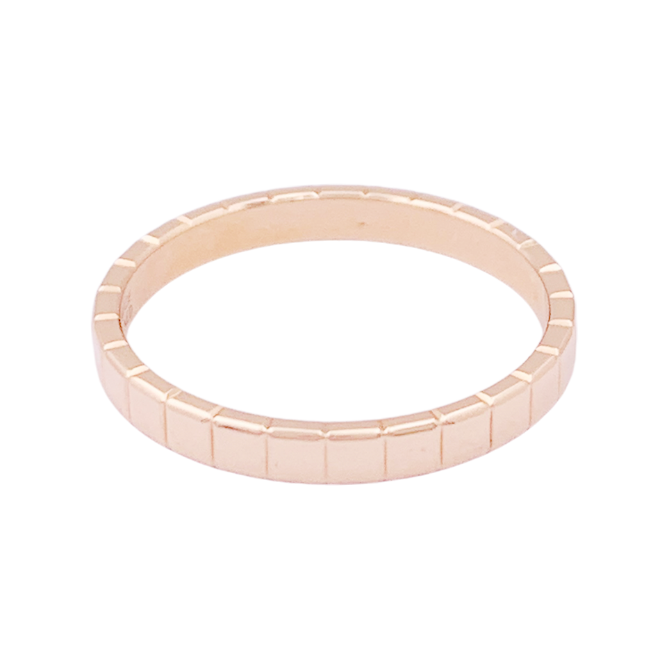 Bague Chopard "Ice Cube" or rose. 2