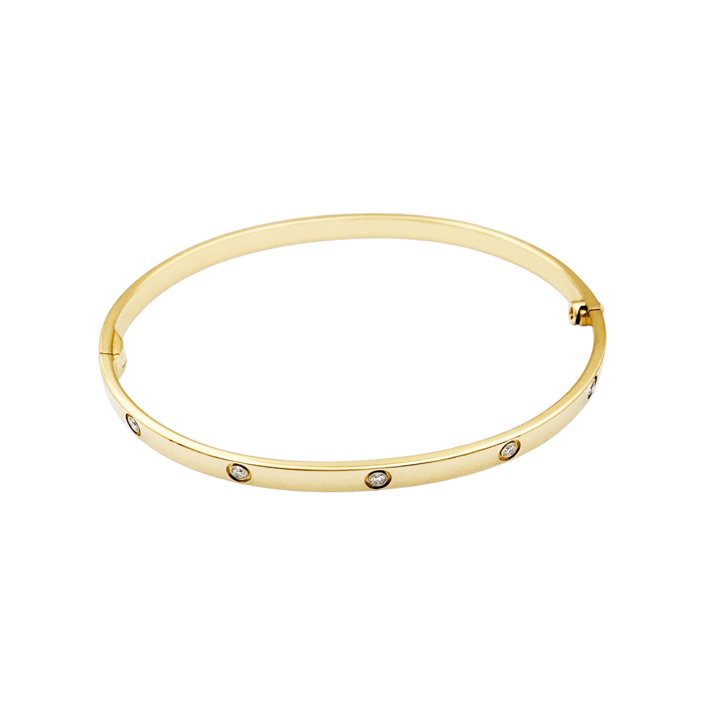 Bracelet CARTIER, "Love", or jaune, diamants. 3