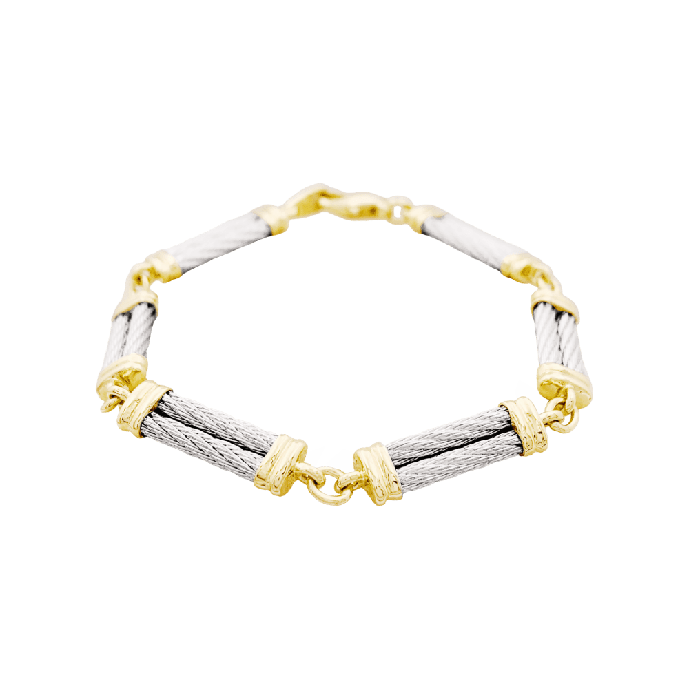 Bracelet Style Fred Doré - Longueur 20cm, Acier, Fermoir Homard, Neuf Sans Emballage