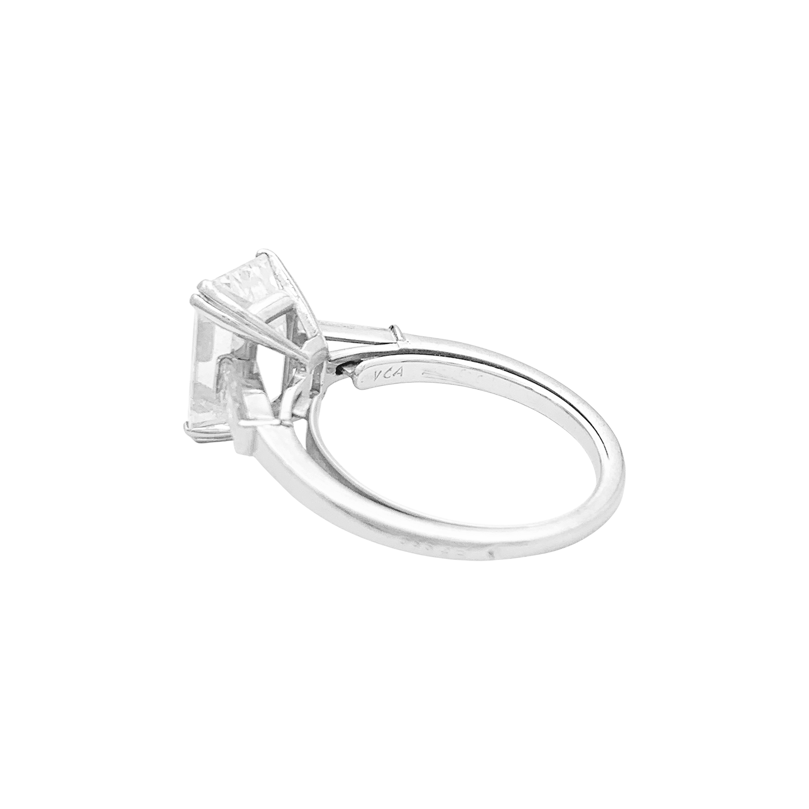 Bague solitaire Van Cleef & Arpels, diamant taille émeraude 4,01 cts. 5