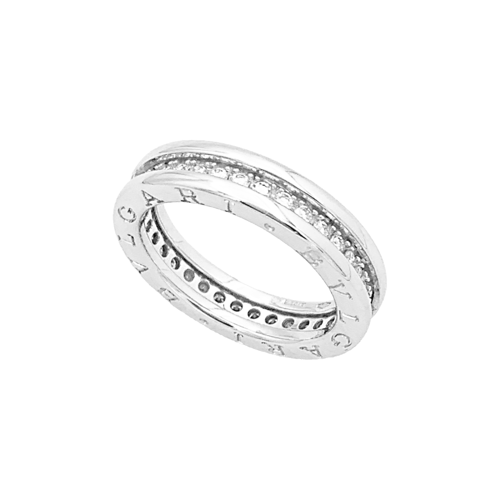 Bague Bulgari, "Alliance B.Zero1", or blanc et diamants. 4