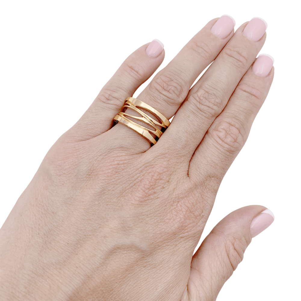 Bague Bulgari “B.Zero1 Zaha Hadid" en or rose. 5