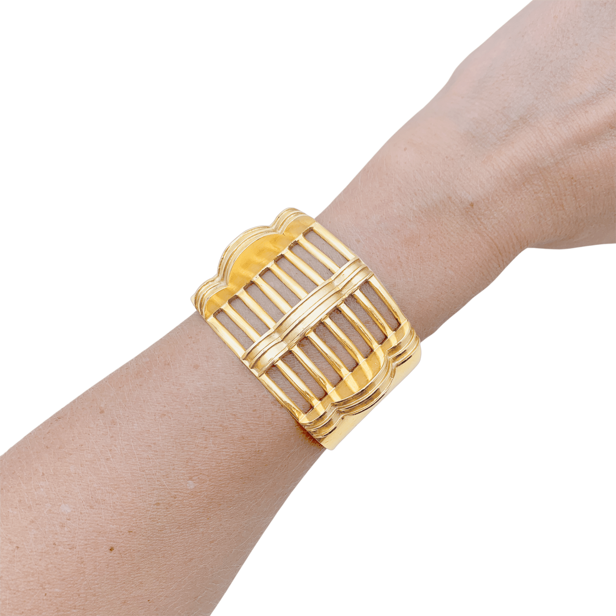Bracelet manchette or rose. 5