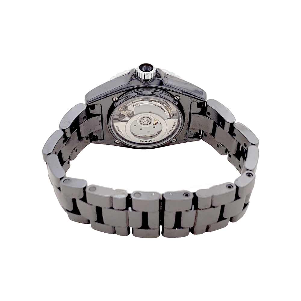 Montre Chanel, "J12 Phantom", céramique noire, acier. 5