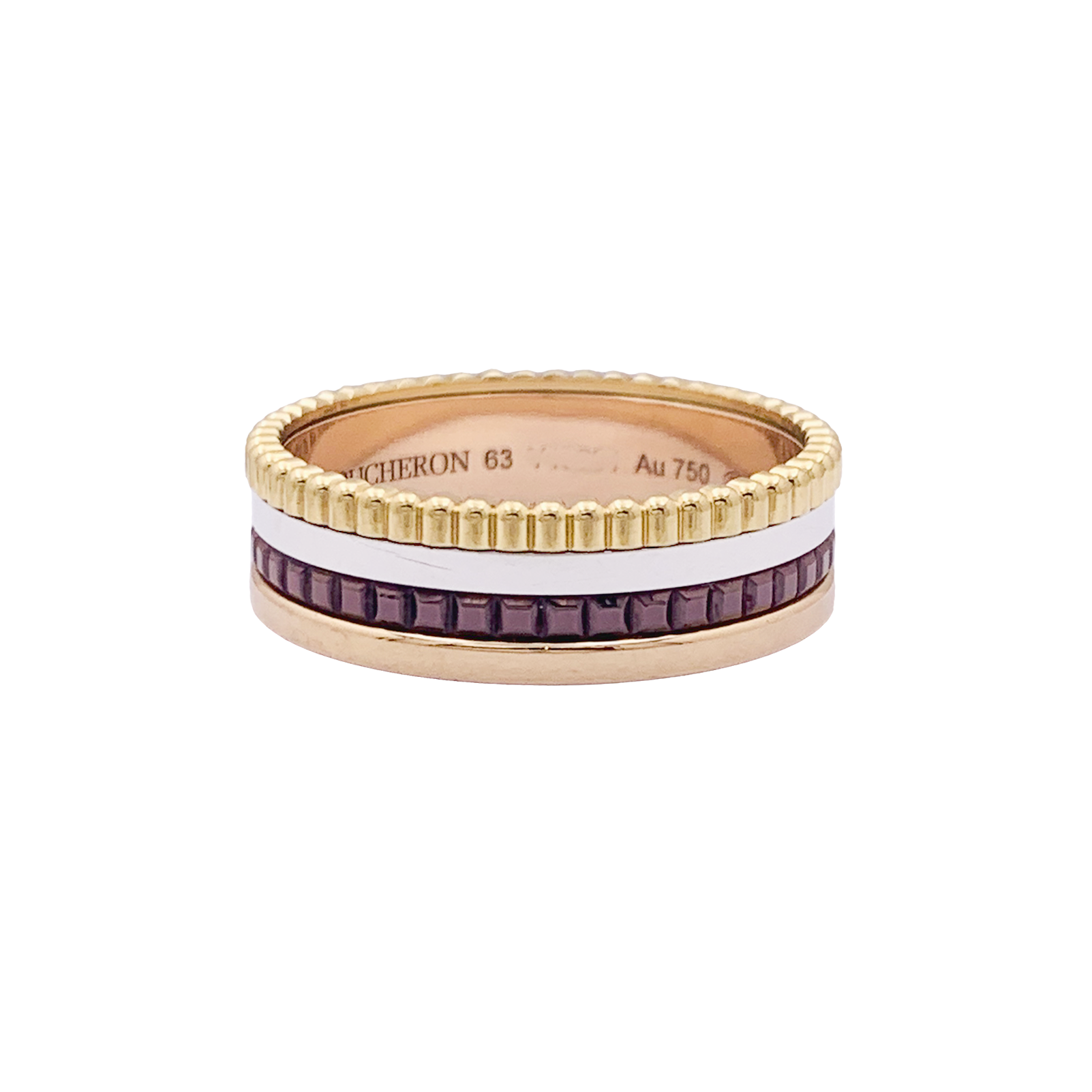 Bague Boucheron, "Quatre Classique Small",, en or rose, blanc et jaune. 1