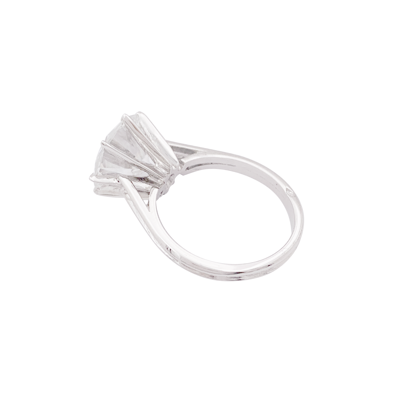 Solitaire or blanc, diamant 4,02 carats. 3