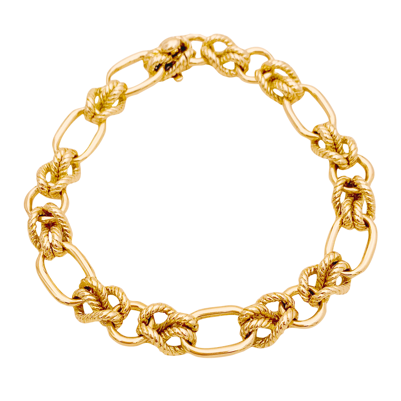 Bracelet "Noeuds" or jaune. 1