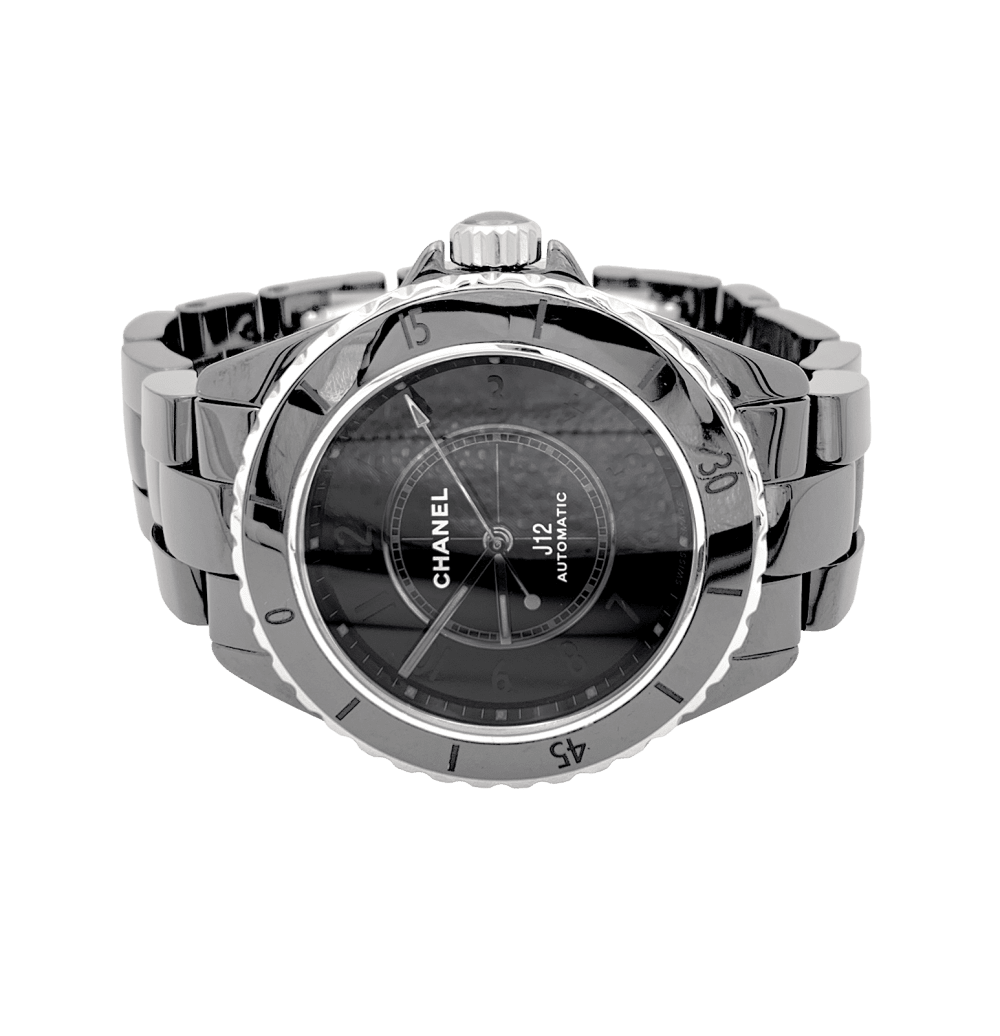 Montre Chanel, "J12 Phantom", céramique noire, acier. 2