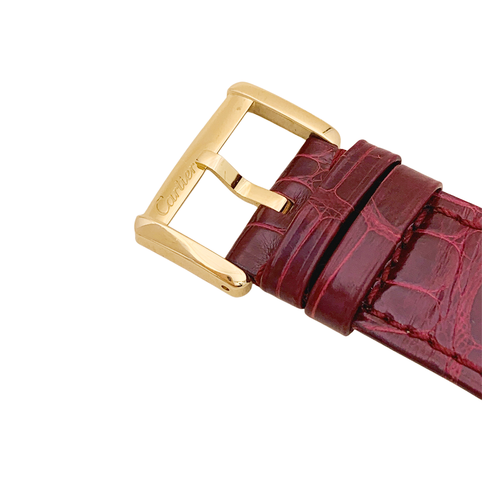 Montre Cartier, "Tank Divan", or jaune et diamants. 4
