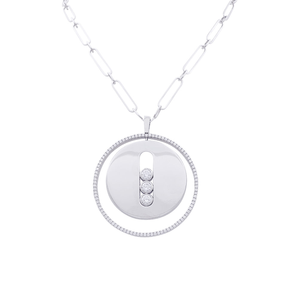 Sautoir Messika "Move Lucky" diamants et or blanc 5