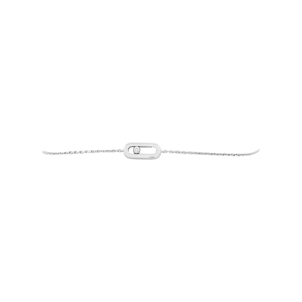 Bracelet Messika, "Move Uno", or blanc, diamant. 3