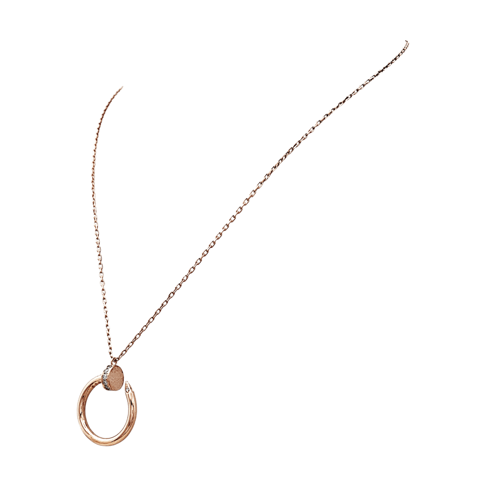 Collier Cartier, "Juste un Clou", or rose et diamants. 3
