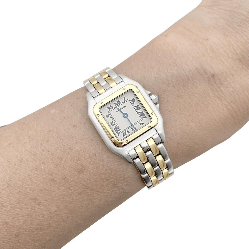 Montre Cartier, "Panthère", acier et or jaune. 6