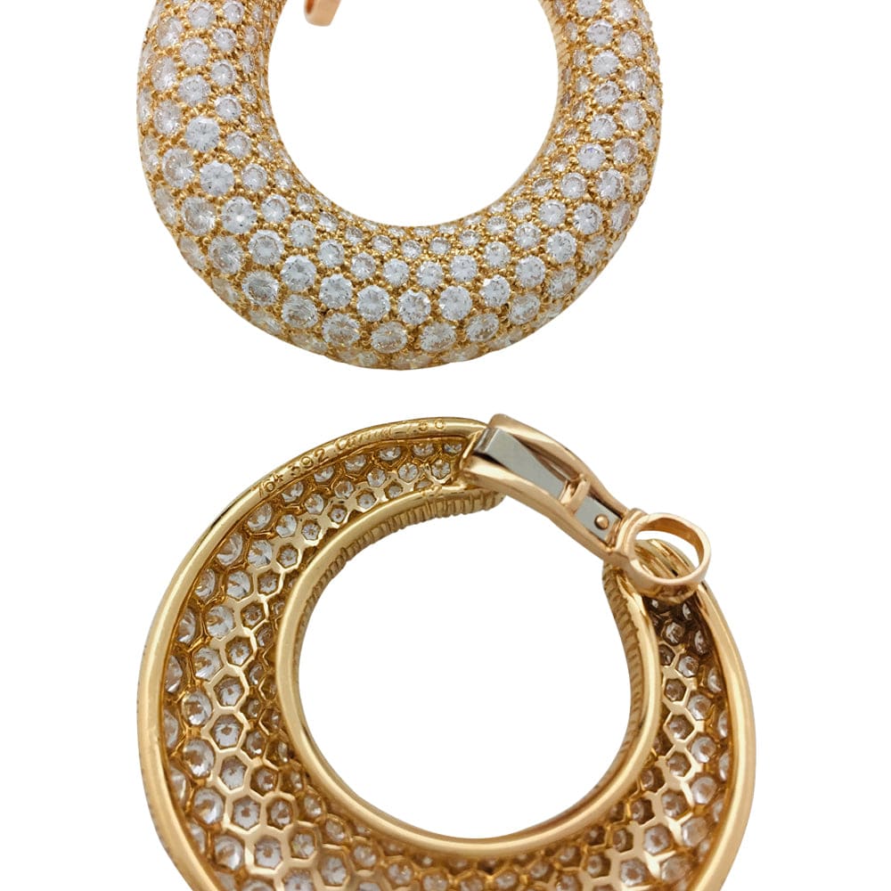 Boucles d'oreilles Cartier en or jaune, diamants. 6