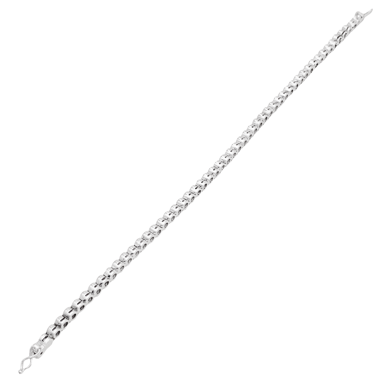 Bracelet ligne diamants en or blanc. 5