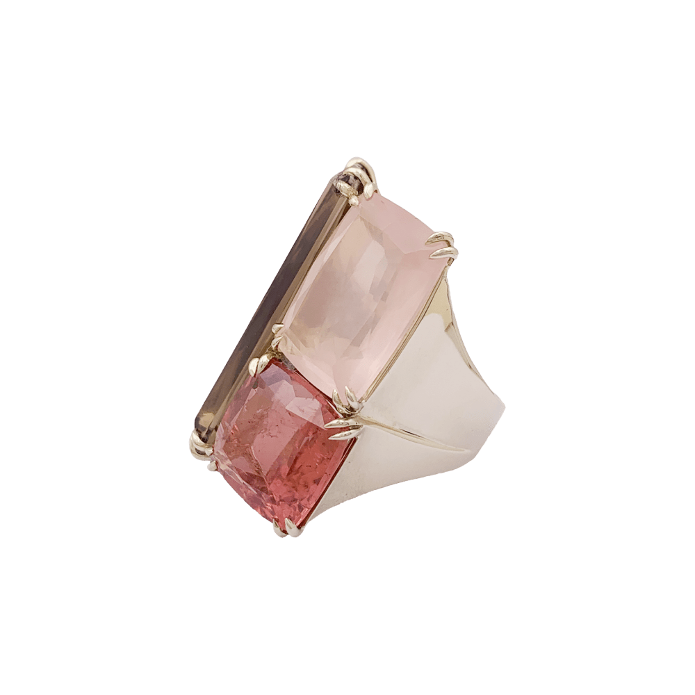 Bague H.Stern, collection "Cobblestones", or noble, pierres de couleur. 4