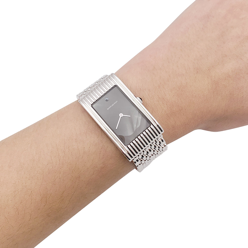 Montre Boucheron "Reflet Large" acier. 7