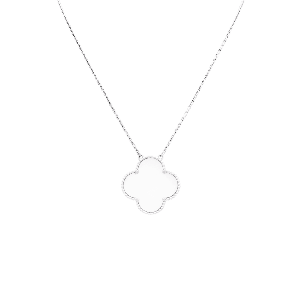 Collier Van Cleef & Arpels, "Magic Alhambra", or blanc, nacre. 1