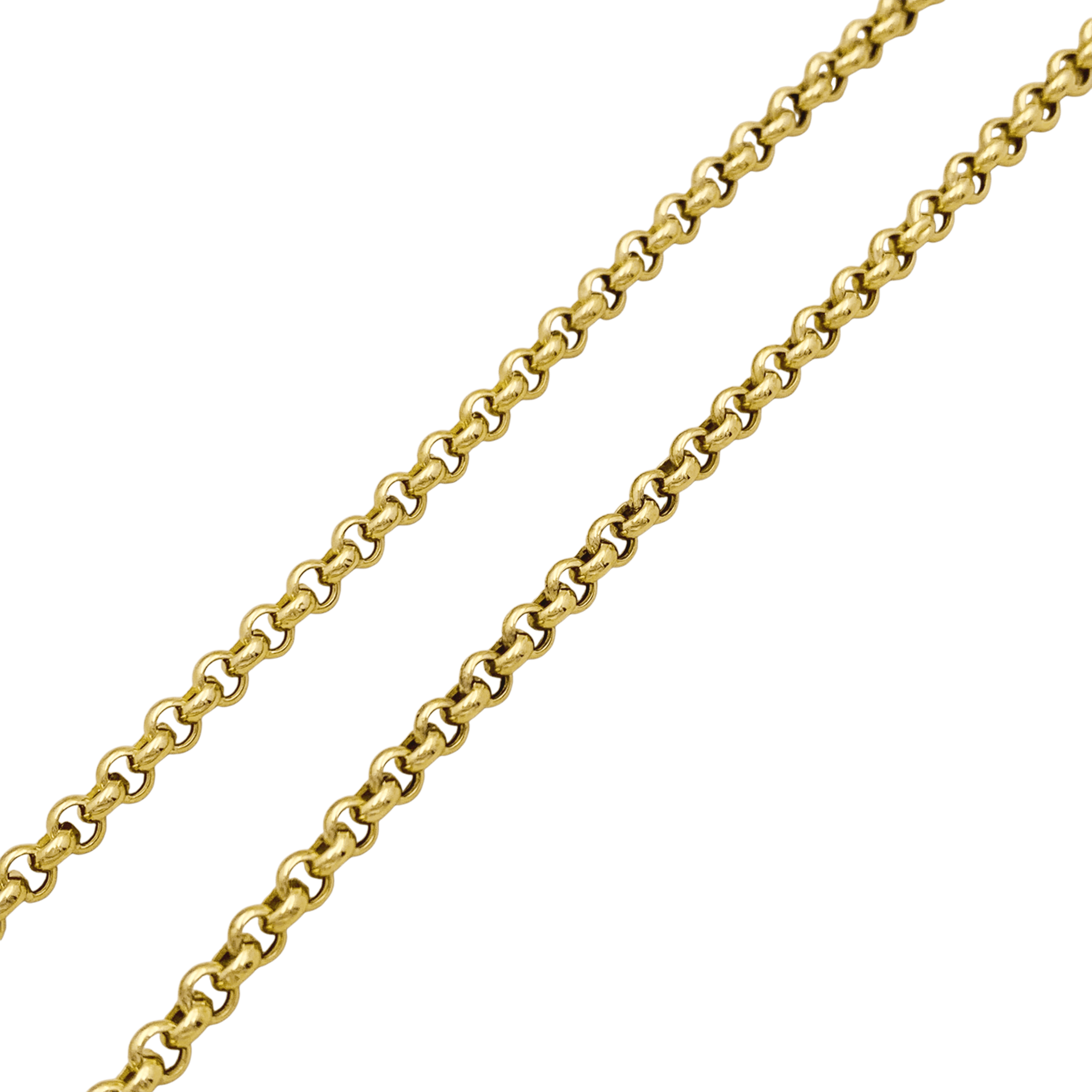 Collier maille jaseron, or jaune. 4