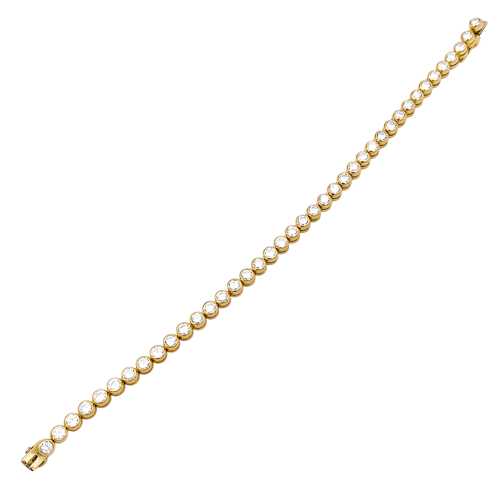 Bracelet ligne, diamants en serti clos. 3
