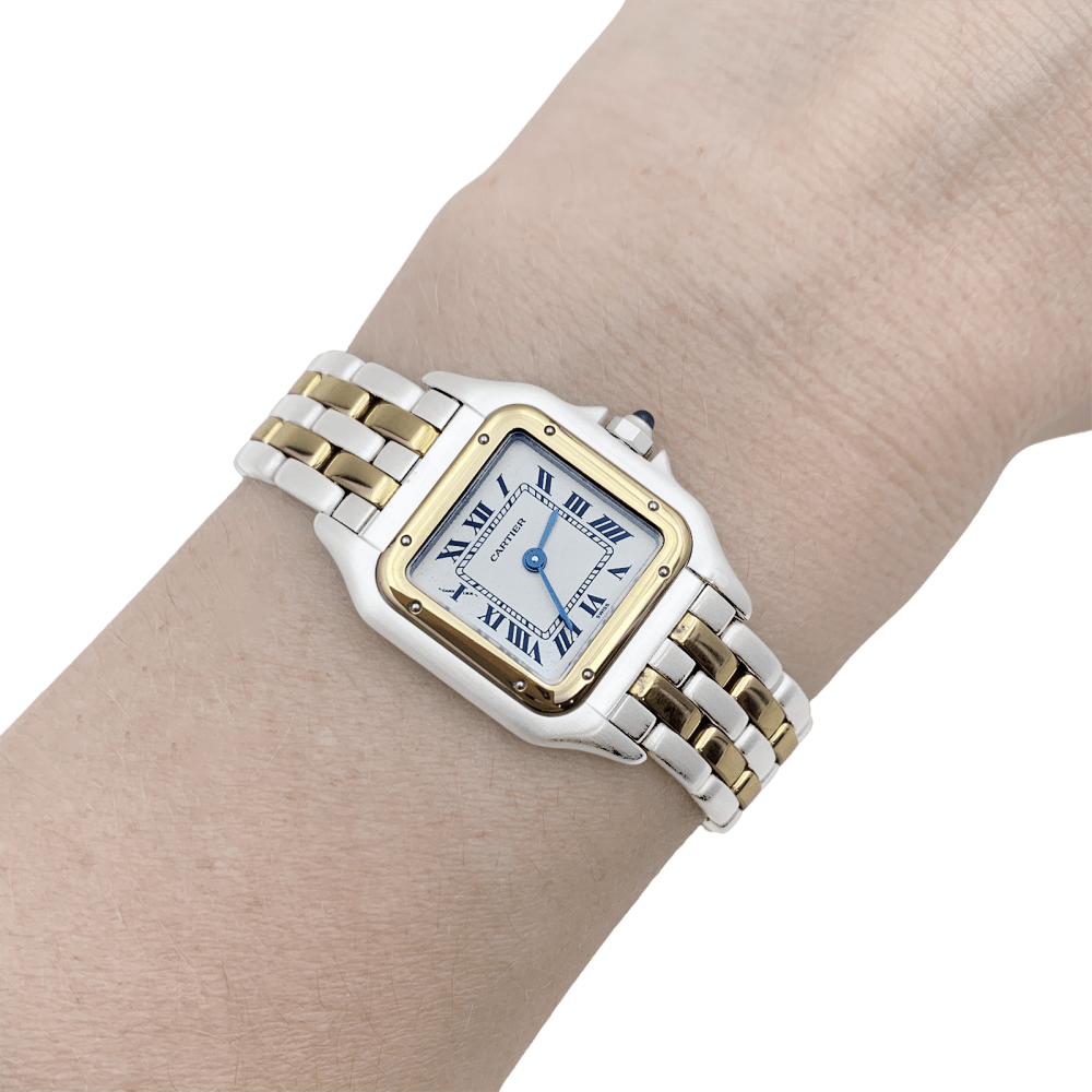 Montre Cartier, "Panthère", acier et or jaune. 8