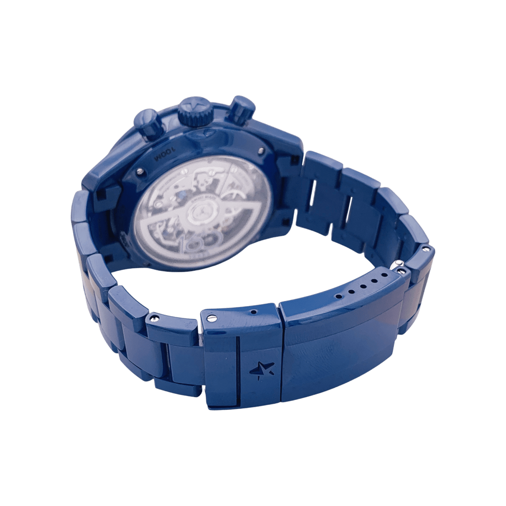 Montre Zenith, "Chronomaster Sport 160th Anniversary Edition", céramique bleue. 3