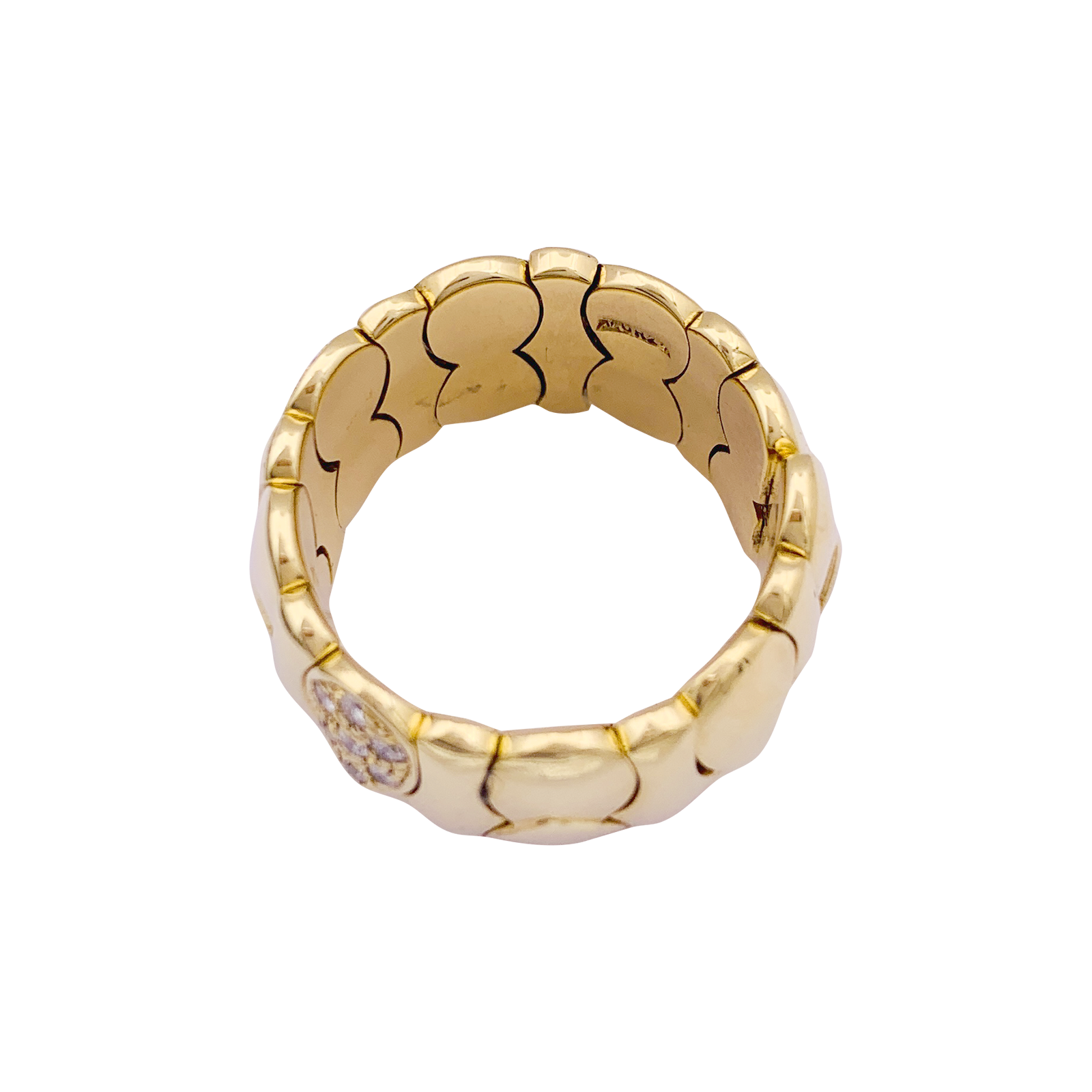 Bague or jaune, diamants. 2