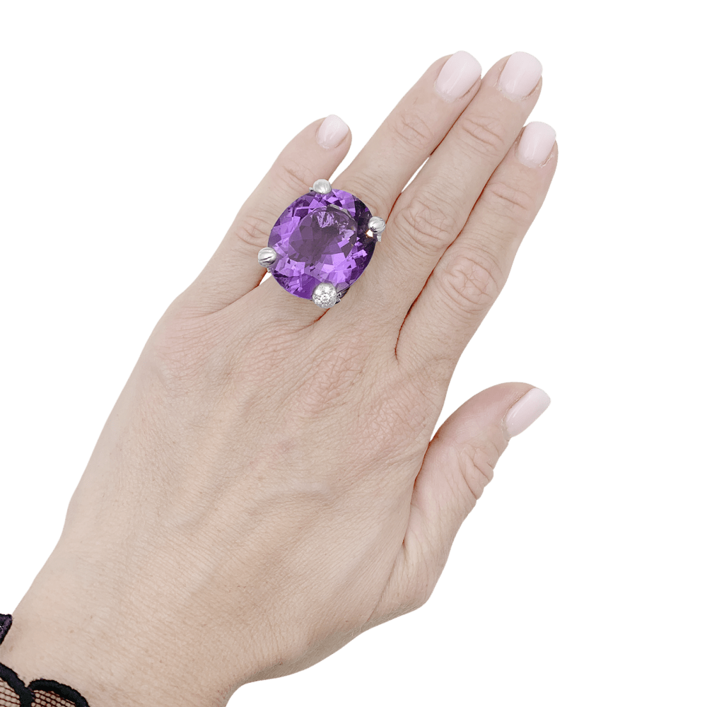 Bague Dior, "Miss Dior", or blanc, améthyste, diamants. 6