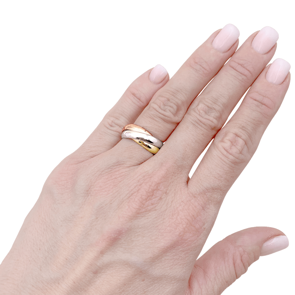 Bague Cartier, "Trinity Classique", trois ors. 6