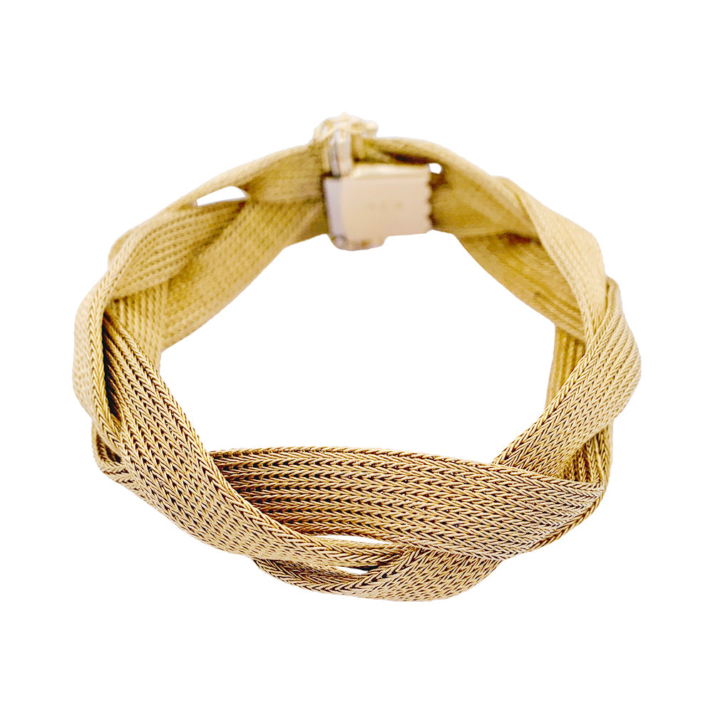 Bracelet tresse or jaune. 1