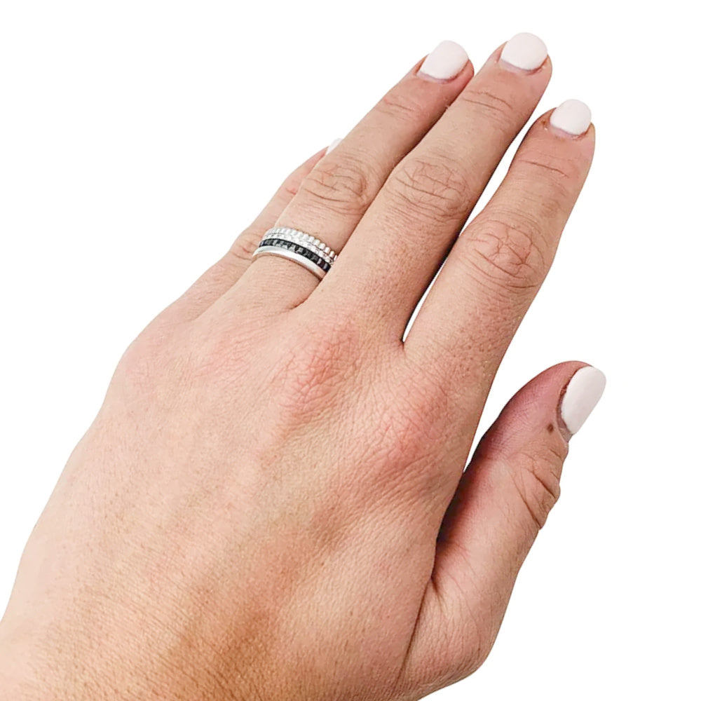 Bague Boucheron, "Quatre Black Edition Small", en or blanc, diamants. 7