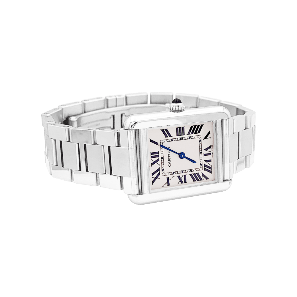 Montre Femme CARTIER, « Tank Solo », acier. 2