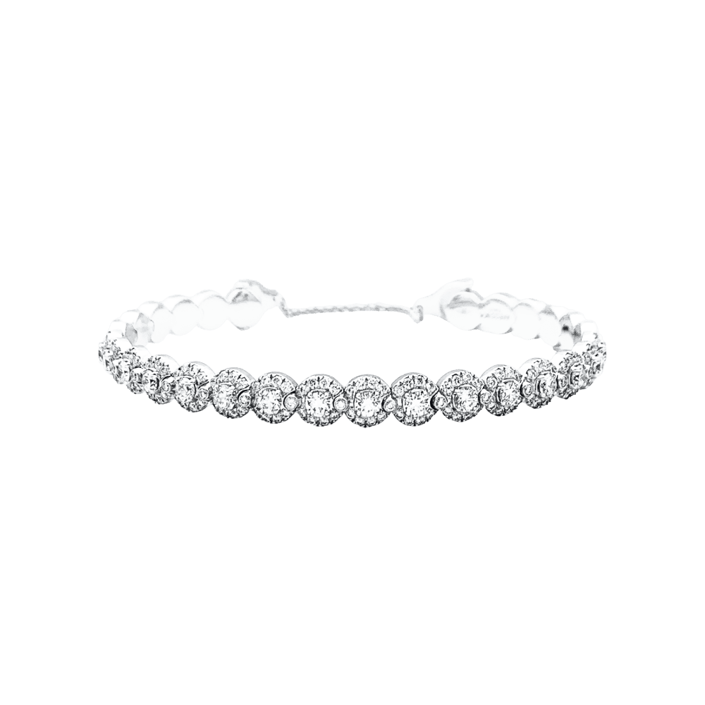 Bracelet Messika,"Joy Diamond Halo", diamants, or blanc. 1