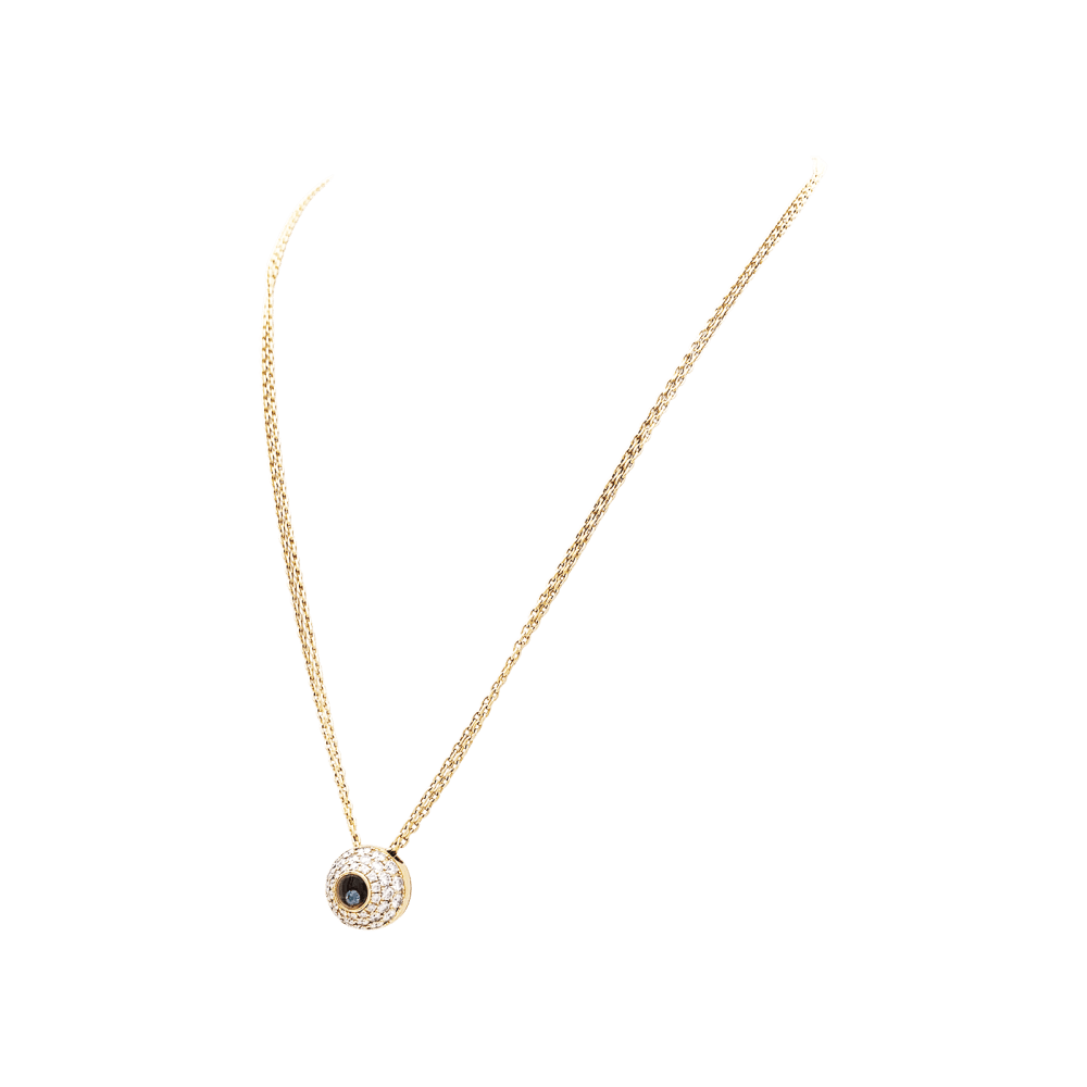 Collier Chopard, "Happy Spririt", or jaune, diamants et nacre bleue. 2