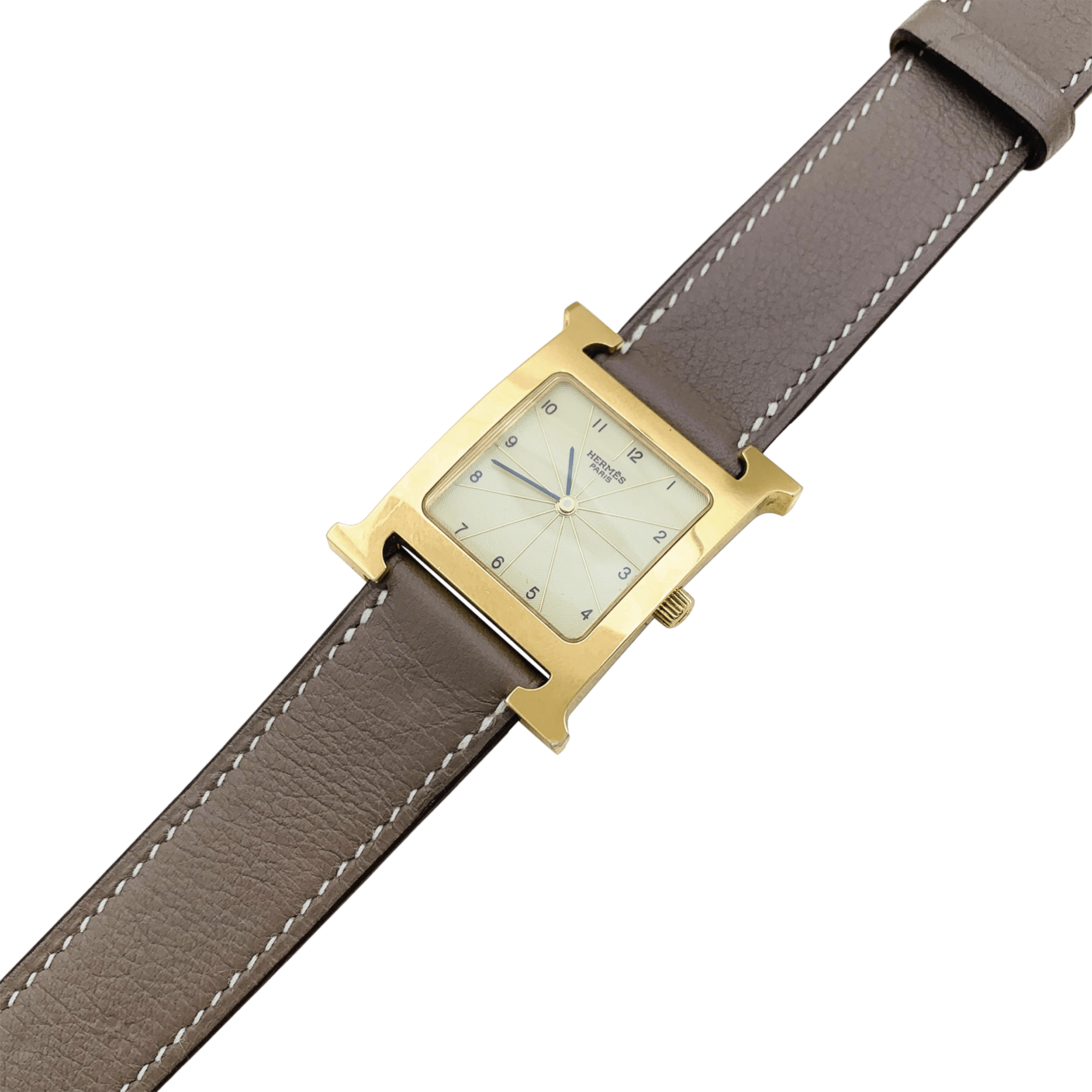 Montre Hermès, "Heure H", plaqué or, acier. 3