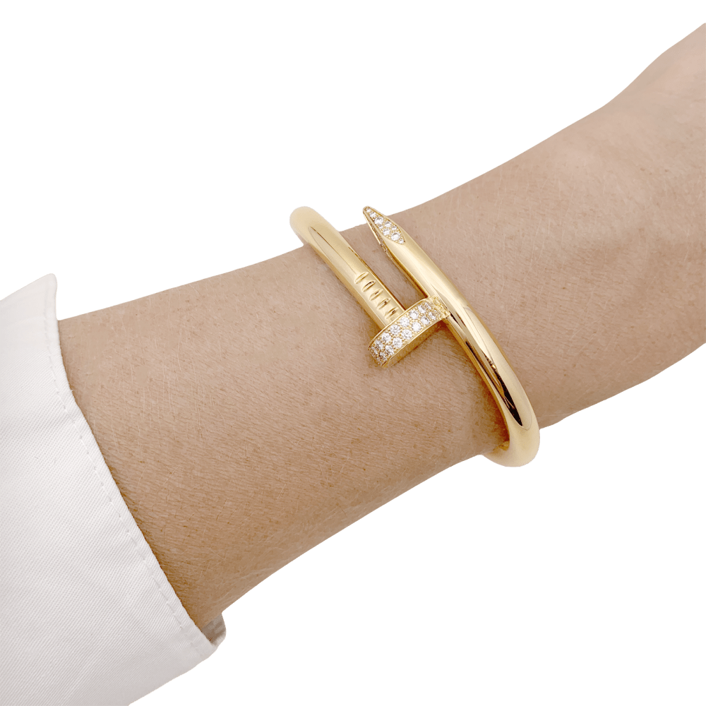 Bracelet Cartier, "Juste un clou", or jaune, diamants. 5