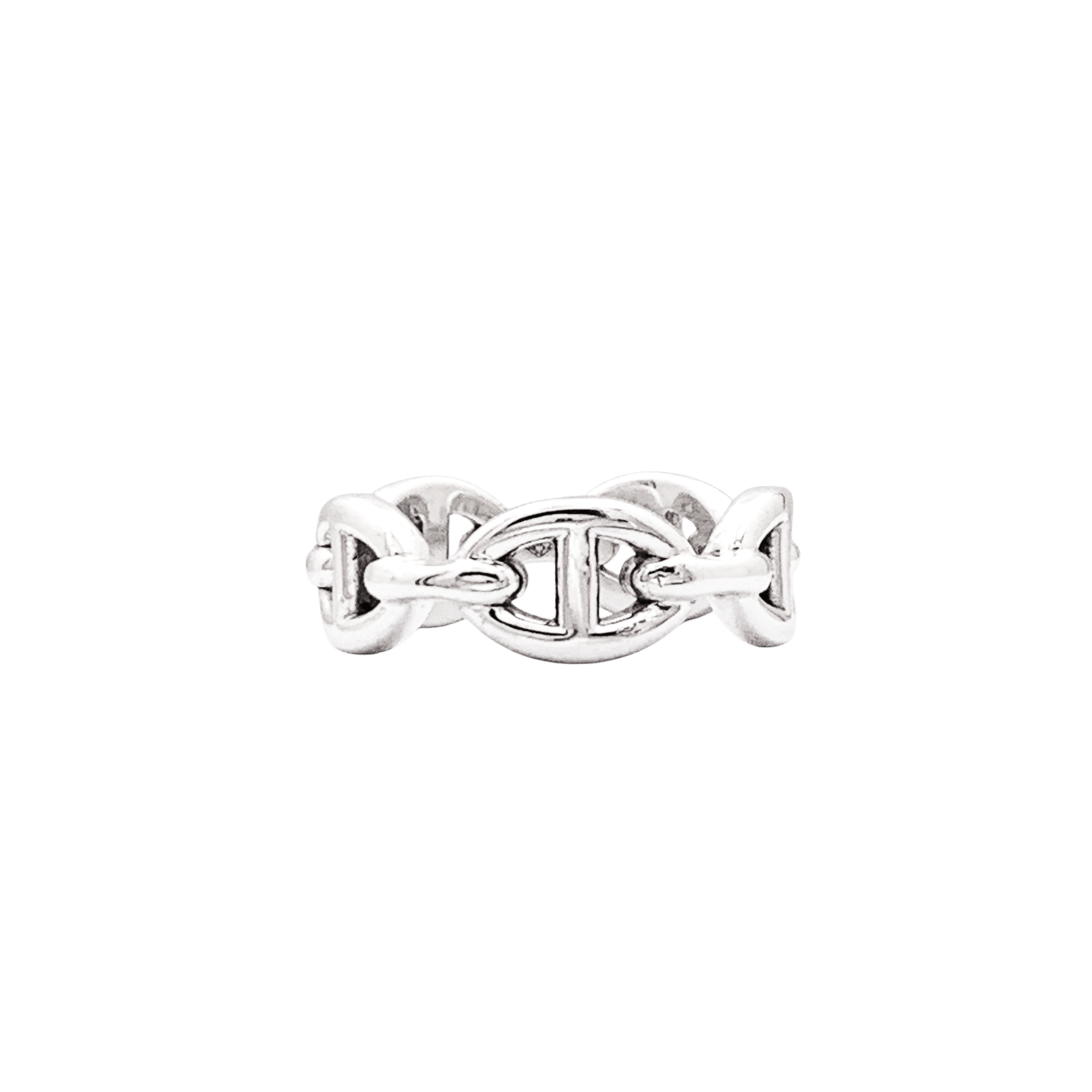Bague Hermès, "Chaîne d'ancre Enchaînée", argent, petit modèle. 1