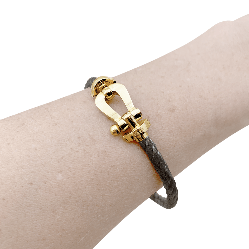 Bracelet Fred, "Force 10", or jaune, acier. 7