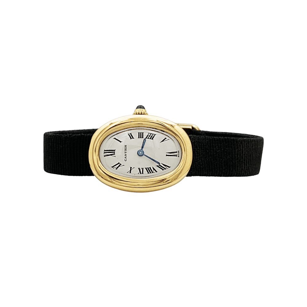 Montre Cartier, "Baignoire", or jaune, boucle déployante. 2