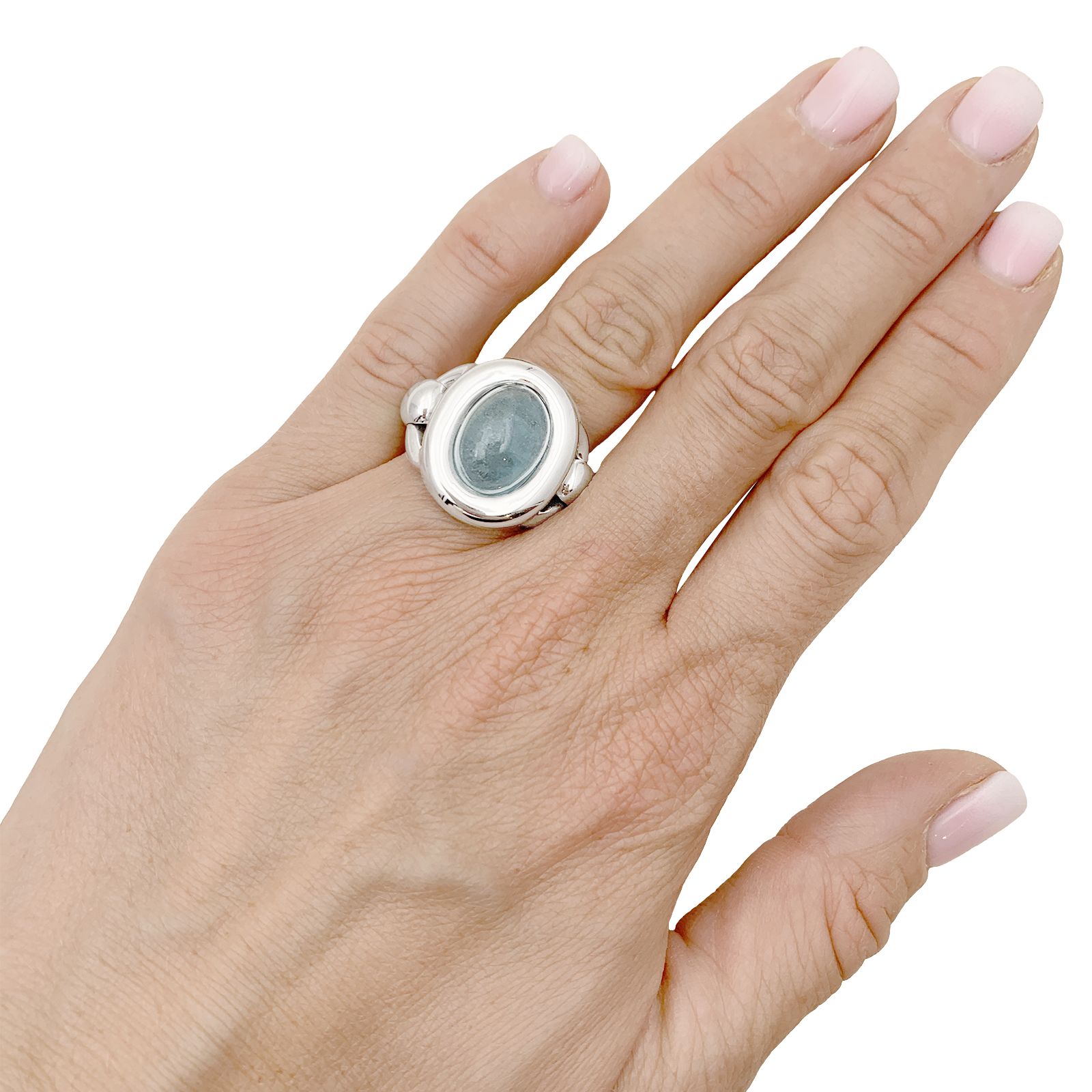 Bague Poiray, aigue-marine et or blanc 5