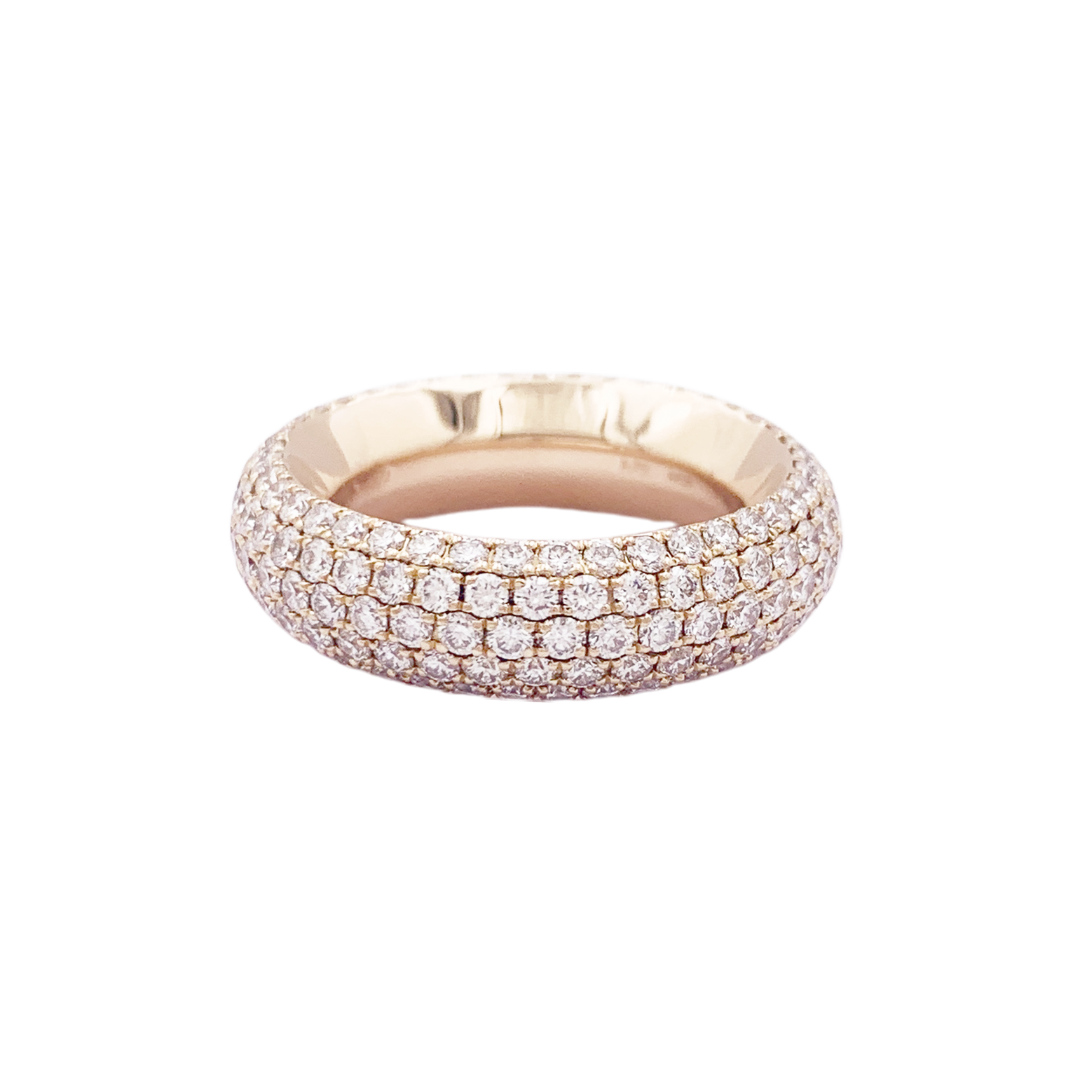 Bague Messika "Divine Enigma" or rose, diamants. 2