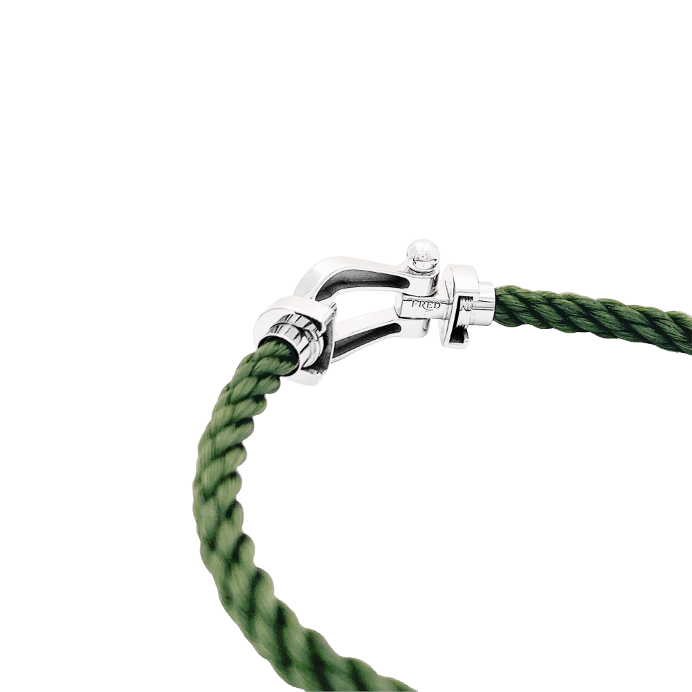 Bracelet Fred, "Force 10", or blanc, corderie. 4