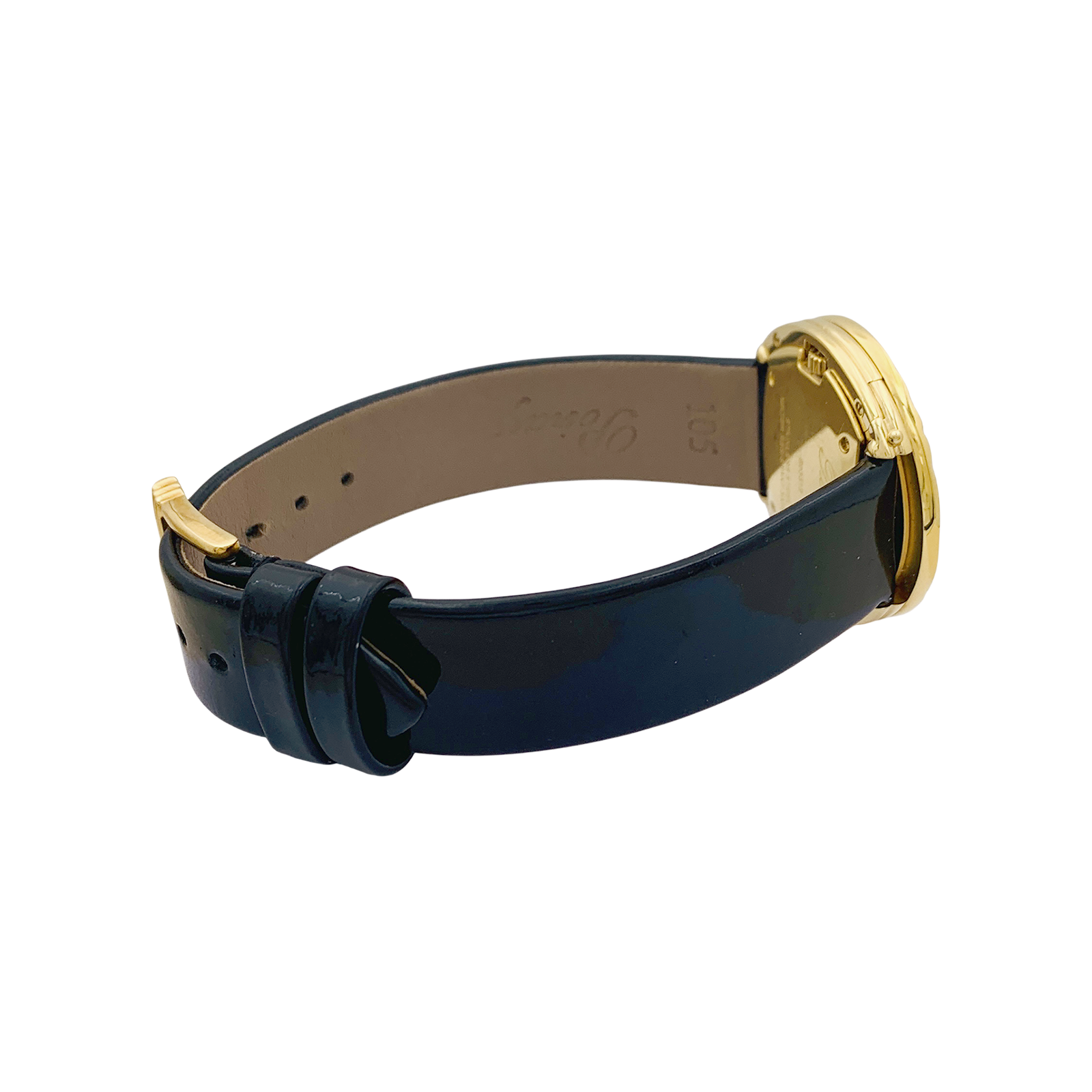 Montre Poiray "Ma Seconde" acier, or, cuir, nacre, diamants. 4