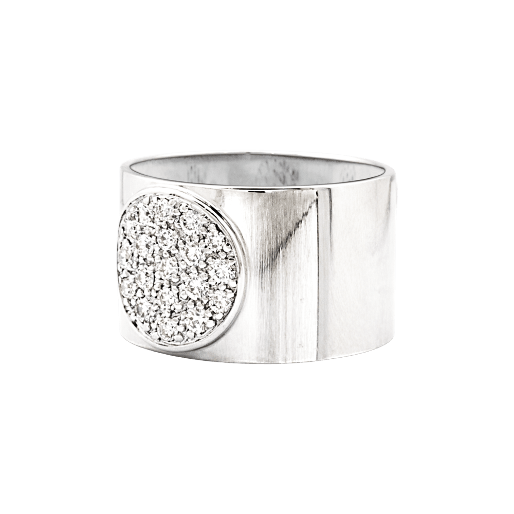 Bague Dinh Van, "Anthea", or blanc et diamants. 2