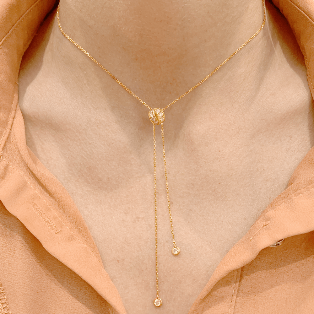 Collier Chaumet, modèle "Lien séduction" en or rose et diamants. 5